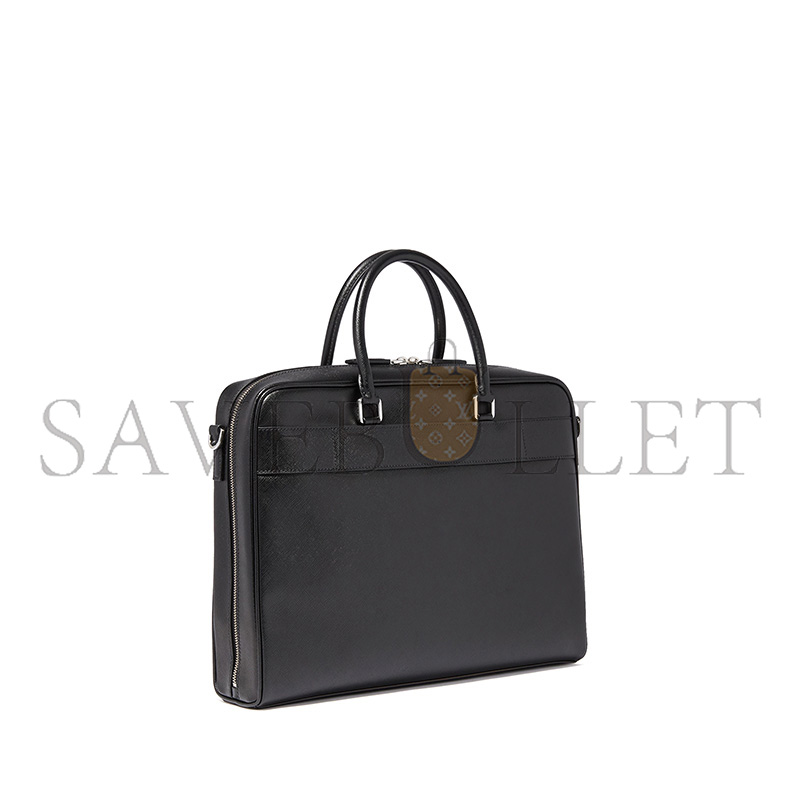 PRADA TRIANGLE LOGO SAFFIANO LEATHER BRIEFCASE 2VE016 (38*28*7cm) 